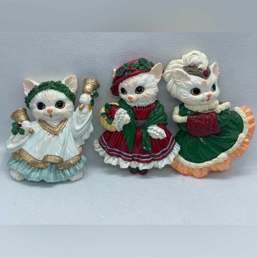 House of Lloyd Christmas Around the World Cat Tiny Tabby Magnets Set Of 3